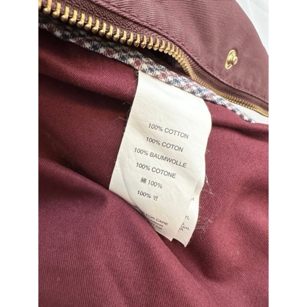 J.Crew The Downtown Field Jacket Burgundy Maroon Cotton Utility Coat 19034 S - Picture 8 of 9